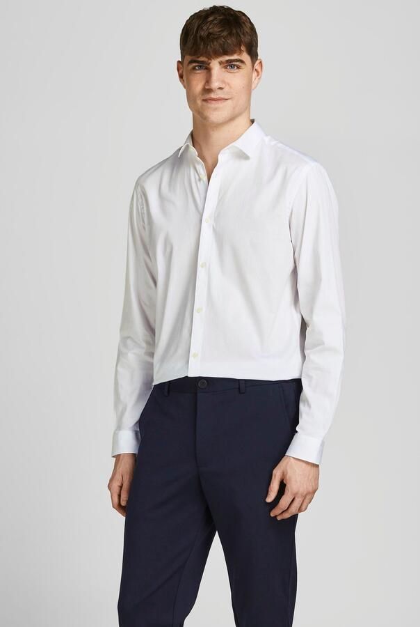 Jack & jones Slimfit Katoenen Overhemd met Kent Kraag White Heren - Foto 10