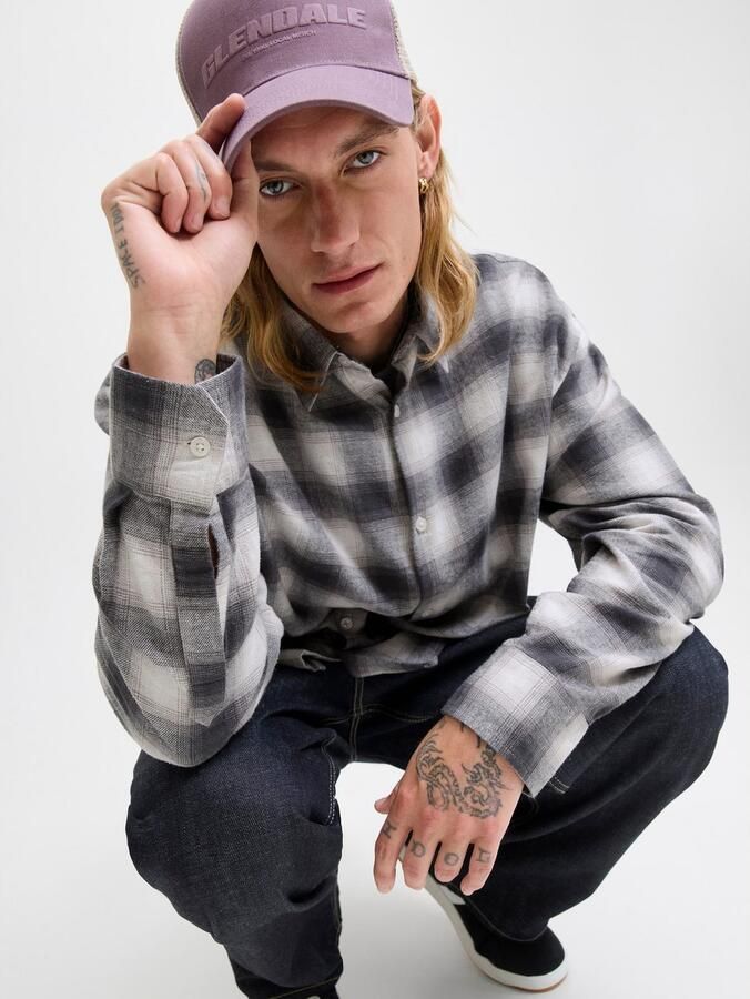 Jack & Jones Overhemd met lange mouwen JCOCOVER CHECKED FLANNEL SHIRT LS - Foto 3