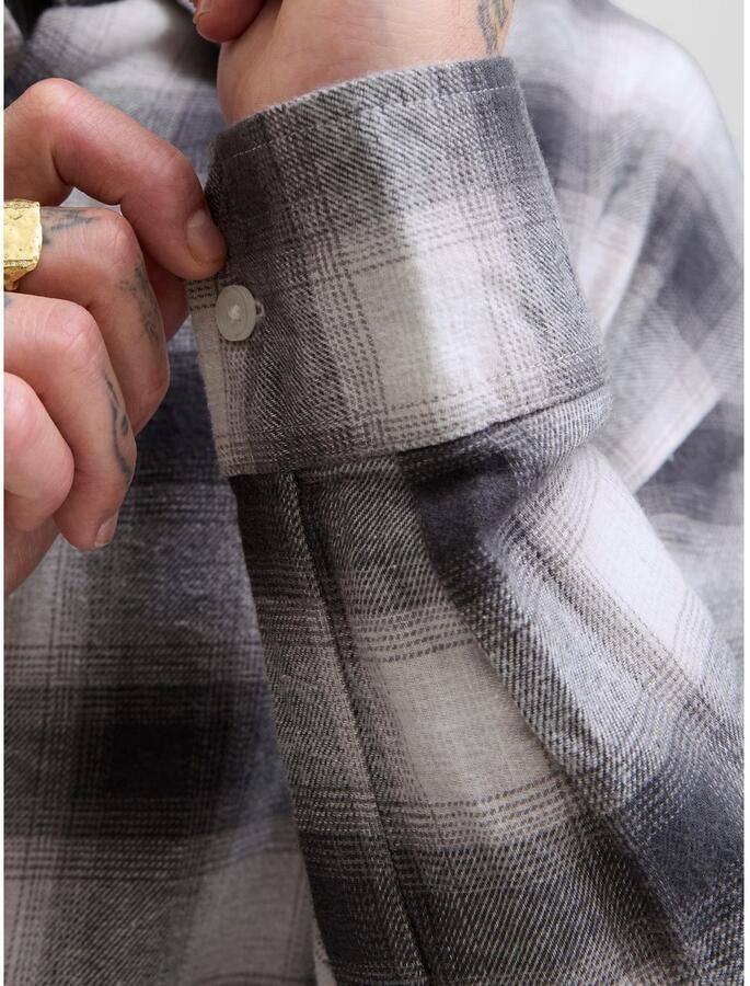 Jack & Jones Overhemd met lange mouwen JCOCOVER CHECKED FLANNEL SHIRT LS