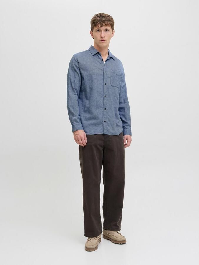 Jack & Jones Overhemd met lange mouwen JJECLASSIC MELANGE SHIRT L S NOOS - Foto 4