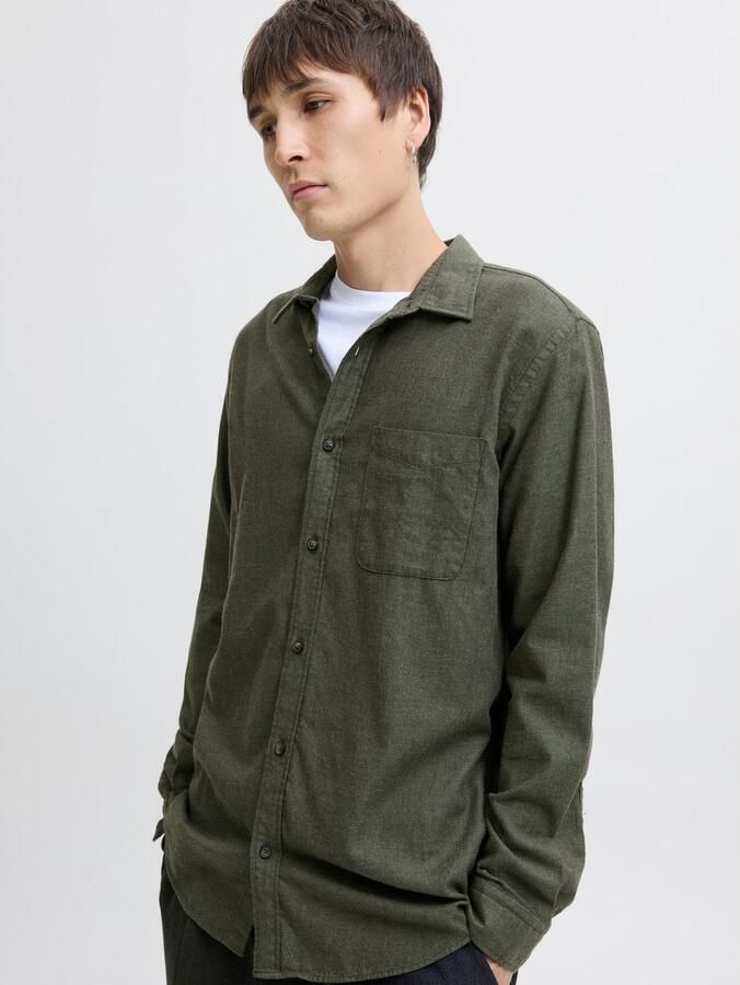 Jack & Jones Overhemd met lange mouwen JJECLASSIC MELANGE SHIRT L S NOOS - Foto 6