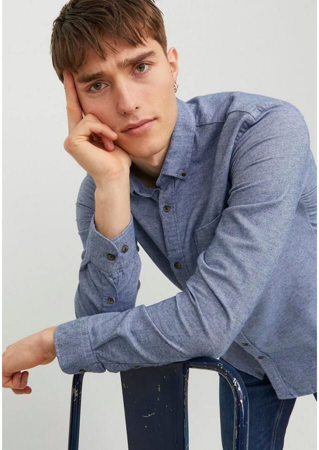 Jack & jones Overhemd Lange Mouw Jack & Jones JJECLASSIC MELANGE SHIRT LS SN - Foto 2