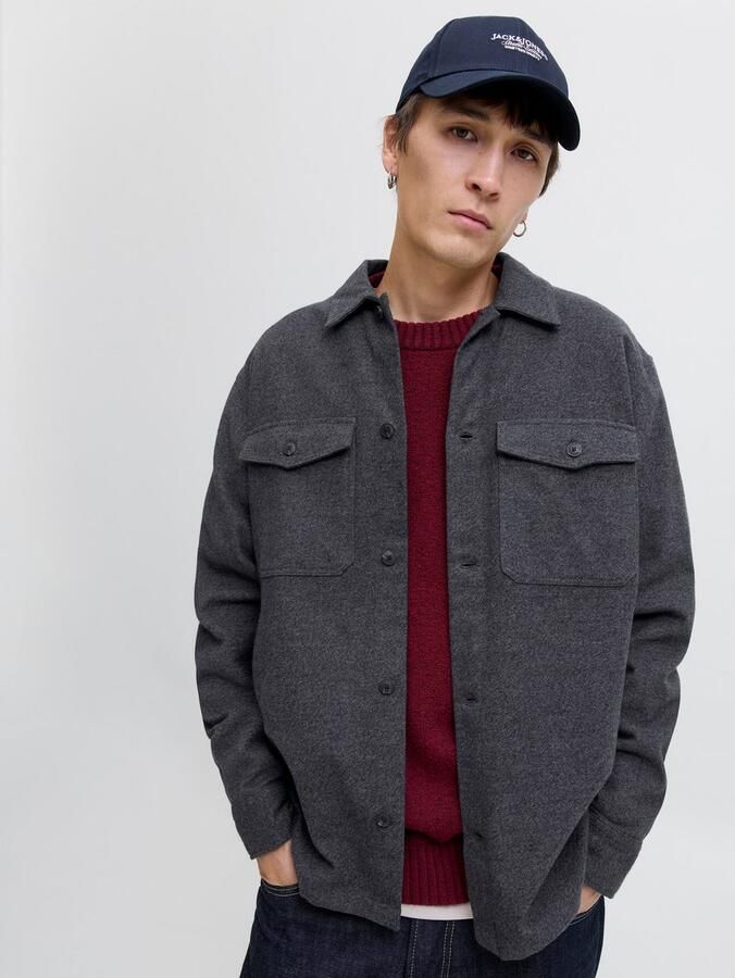 Jack & Jones Overhemd met lange mouwen JJEPERFECT MELANGE OVERSHIRT LS SN - Foto 2