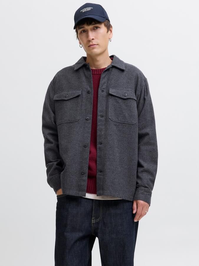 Jack & Jones Overhemd met lange mouwen JJEPERFECT MELANGE OVERSHIRT LS SN - Foto 4
