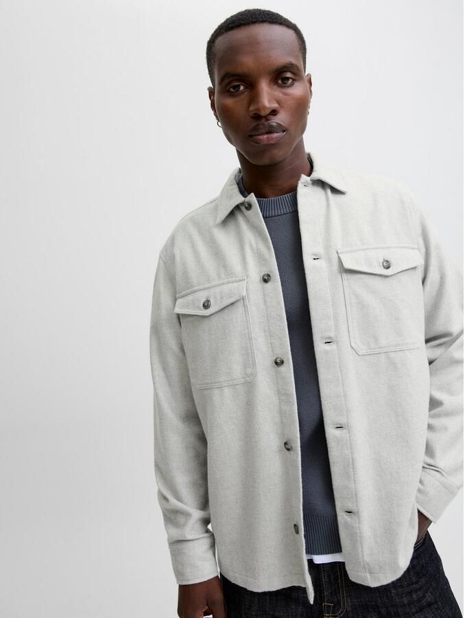 Jack & Jones Overhemd met lange mouwen JJEPERFECT MELANGE OVERSHIRT LS SN - Foto 6