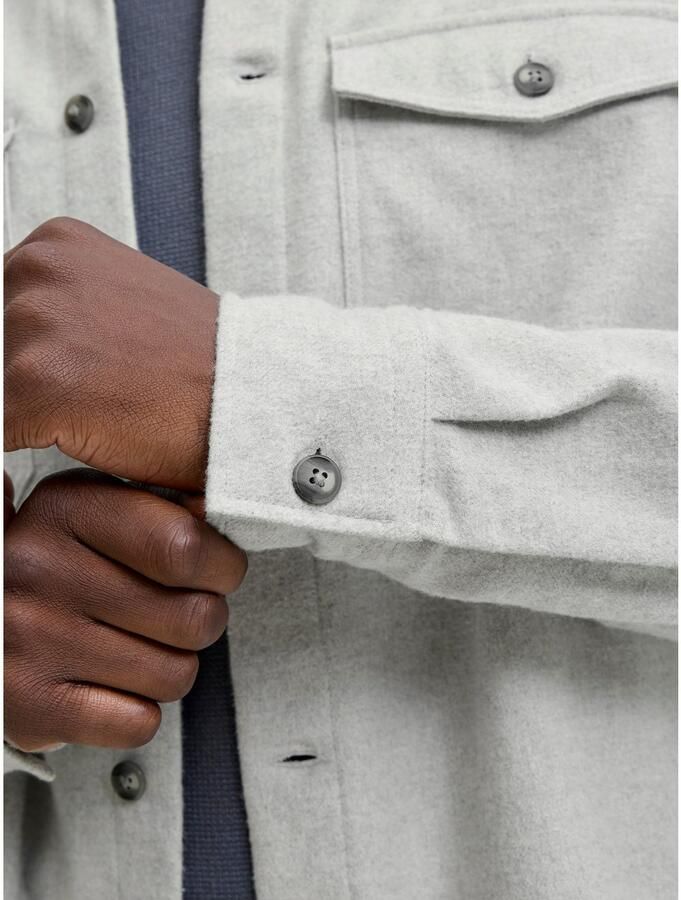 Jack & Jones Overhemd met lange mouwen JJEPERFECT MELANGE OVERSHIRT LS SN - Foto 5