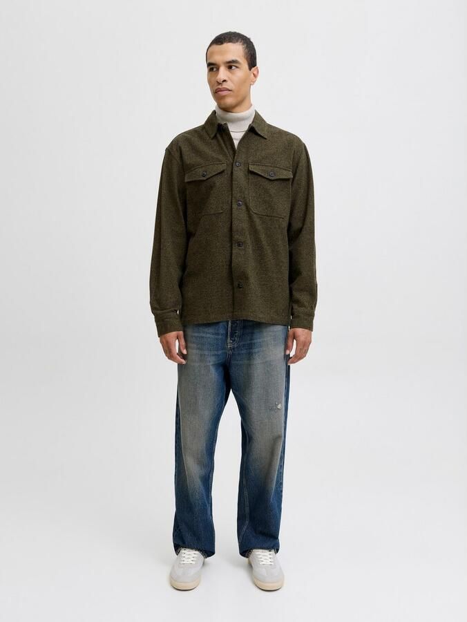 Jack & Jones Overhemd met lange mouwen JJEPERFECT MELANGE OVERSHIRT LS SN - Foto 4