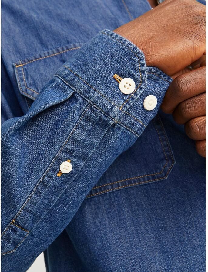 Jack & jones Overhemd Lange Mouw Jack & Jones 12269262 TRAVIS-MEDIUM BLUE DENIM - Foto 3