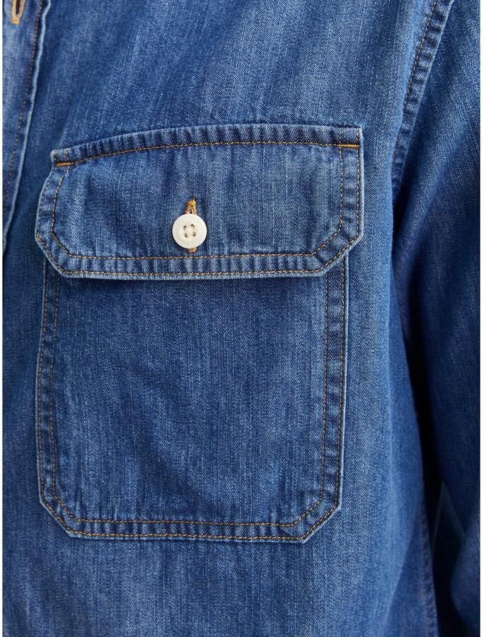 Jack & jones Overhemd Lange Mouw Jack & Jones 12269262 TRAVIS-MEDIUM BLUE DENIM