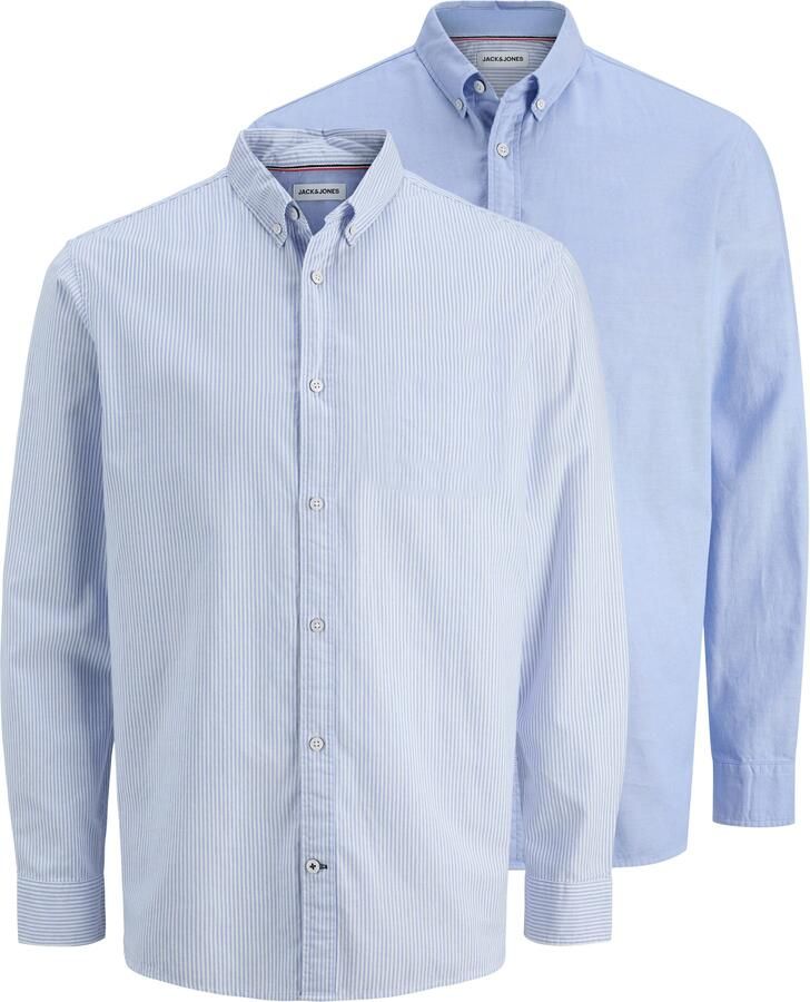 Jack & Jones Overhemd met lange mouwen JJOXFORD DETAIL SHIRT LS 2 PACK MP (set 2-delig) - Foto 3