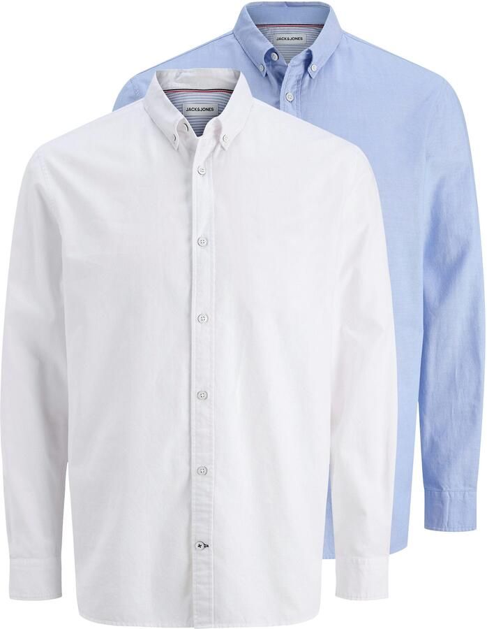 Jack & Jones Overhemd met lange mouwen JJOXFORD DETAIL SHIRT LS 2 PACK MP (set 2-delig) - Foto 3