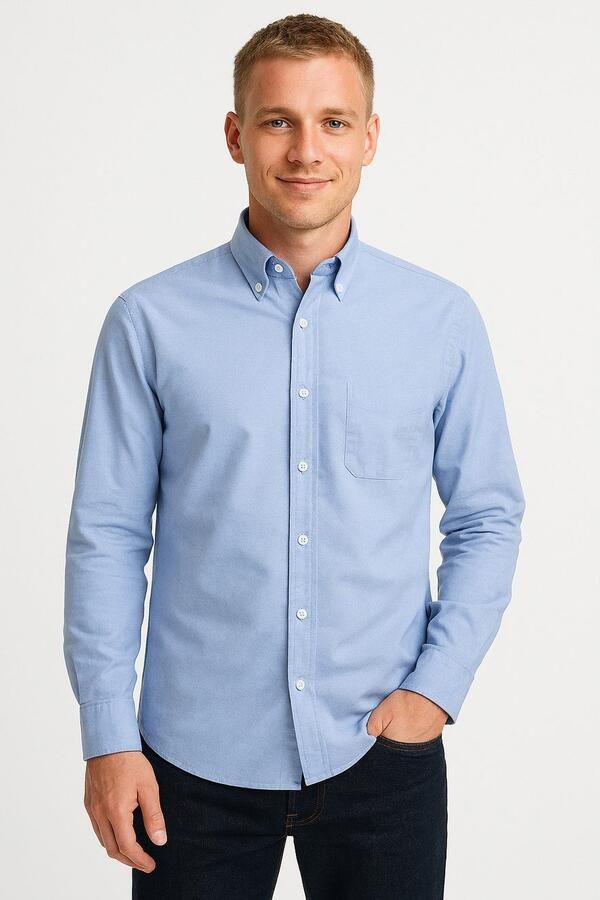 Jack & Jones Overhemd met lange mouwen JJOXFORD DETAIL SHIRT LS 2 PACK MP (set 2-delig) - Foto 2