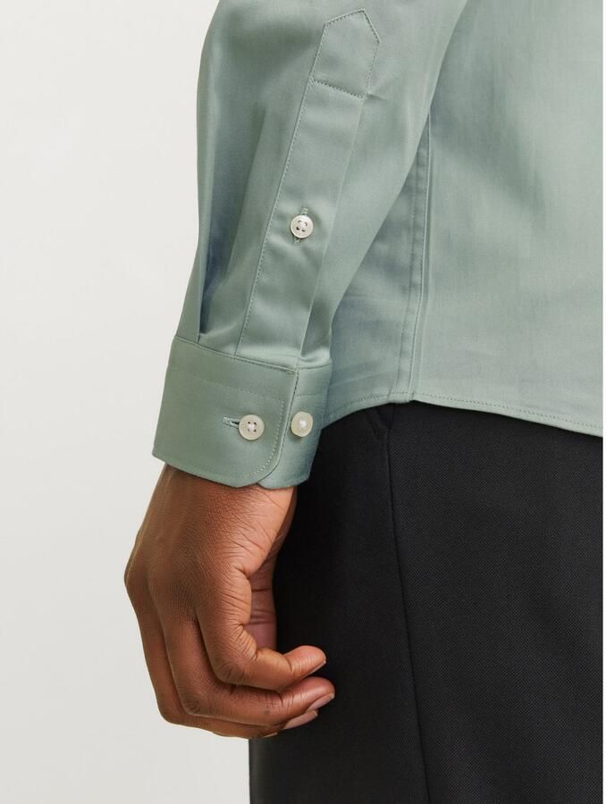 JACK & JONES PREMIUM super slim fit overhemd JJPRPARMA grijsgroen - Foto 5