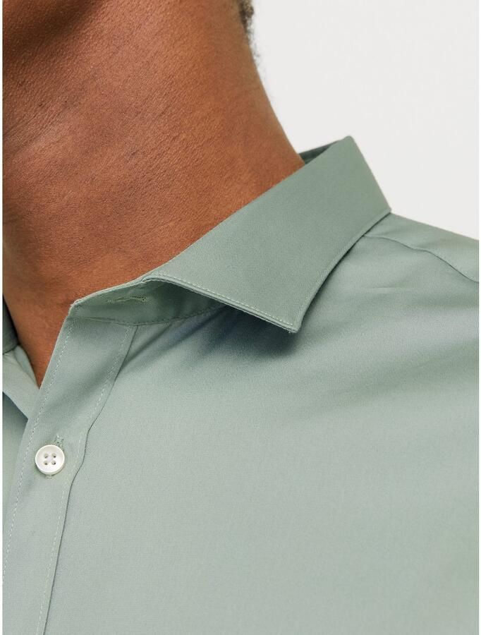 JACK & JONES PREMIUM super slim fit overhemd JJPRPARMA grijsgroen - Foto 3
