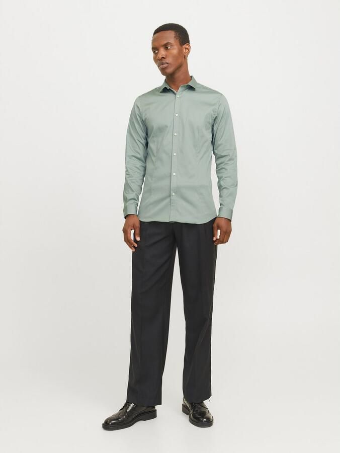 JACK & JONES PREMIUM super slim fit overhemd JJPRPARMA grijsgroen - Foto 6
