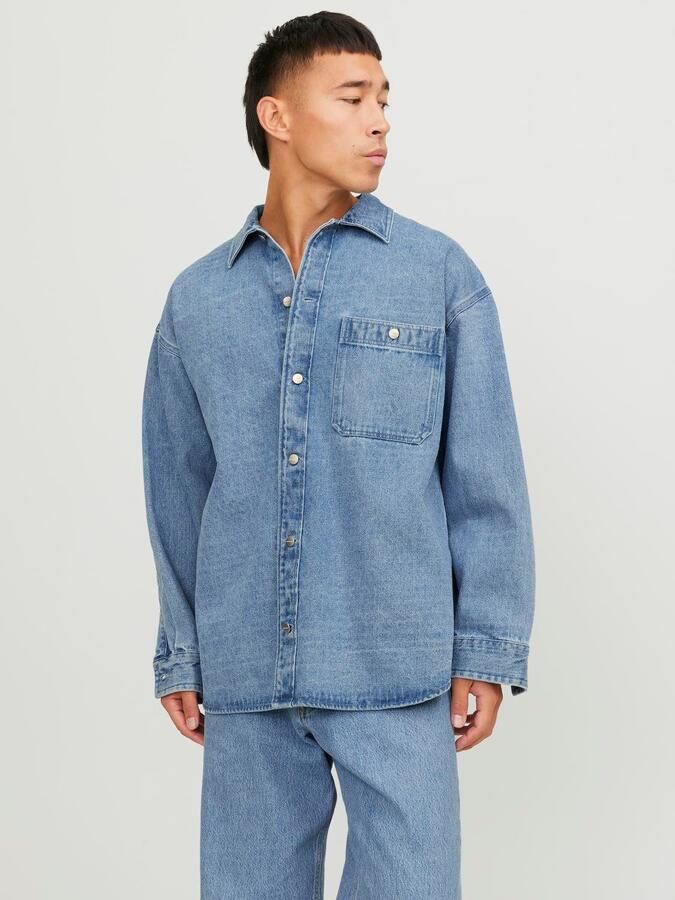Jack & Jones Overhemd met lange mouwen JORSANTORINI DENIM OVERSHIRT LS SN - Foto 7
