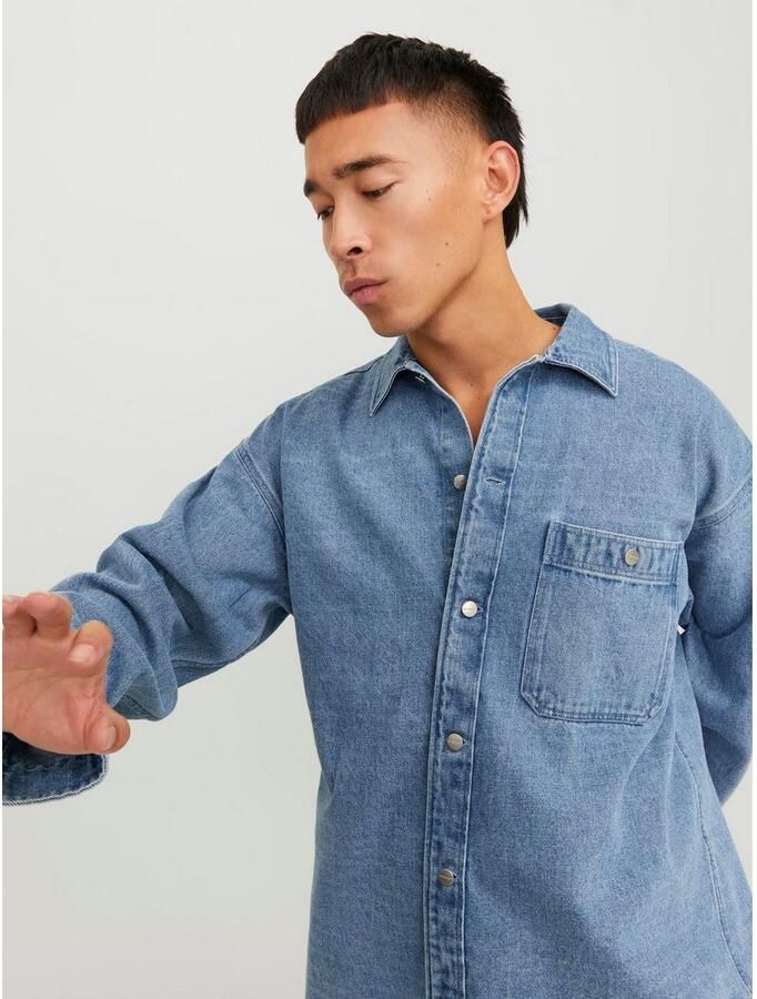 Jack & Jones Overhemd met lange mouwen JORSANTORINI DENIM OVERSHIRT LS SN - Foto 3