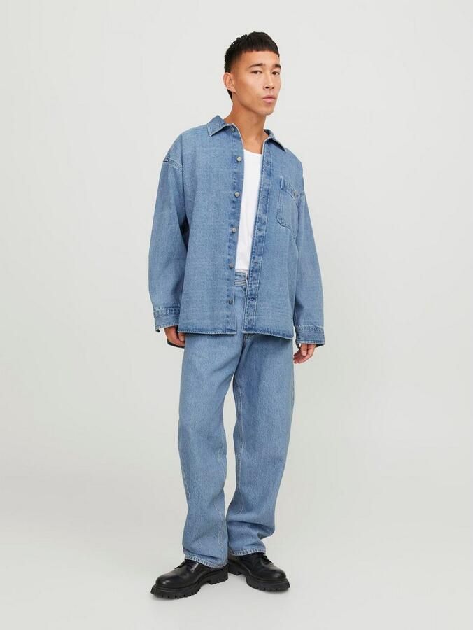 Jack & Jones Overhemd met lange mouwen JORSANTORINI DENIM OVERSHIRT LS SN - Foto 4