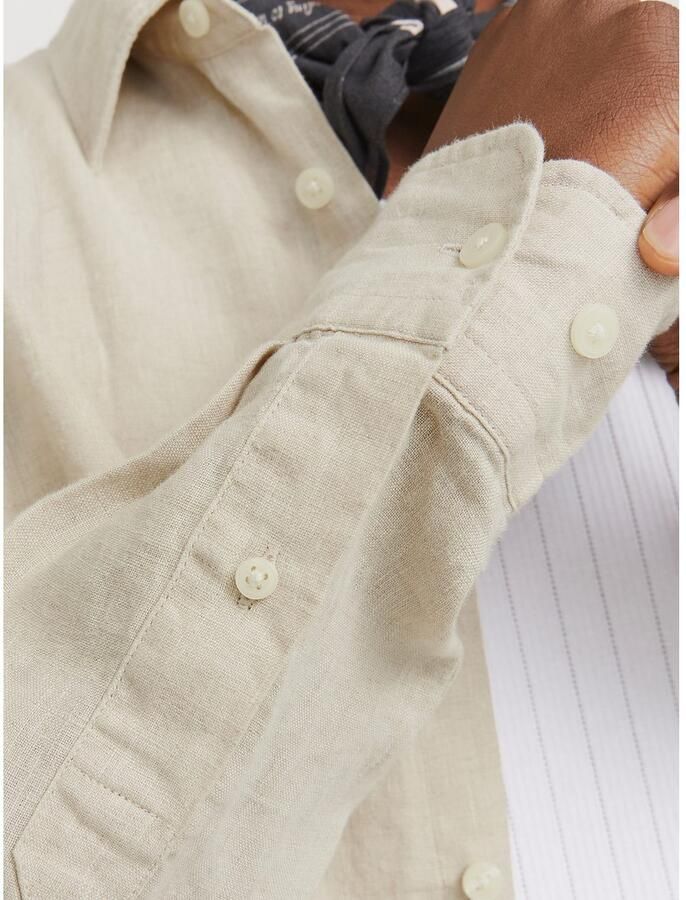 Jack & Jones Overhemd met lange mouwen JPRCCLAWRENCE LINEN L S SHIRT SN