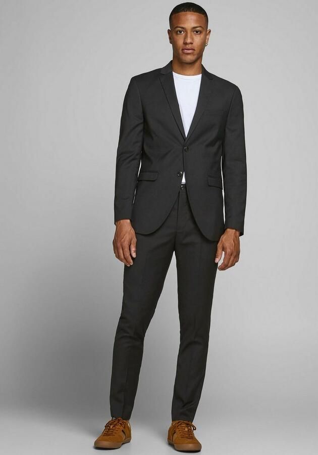 Jack & jones Franco Slim Fit Suit Broek met Zakken en Riemlussen Black Heren - Foto 3