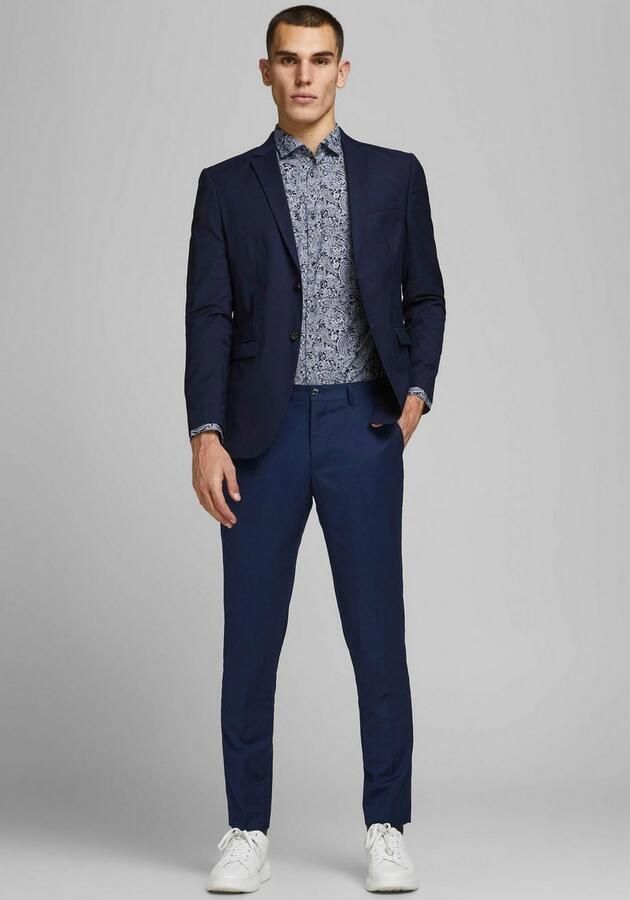 Jack & jones Franco Slim Fit Pantalon met Zakken en Riemlussen Blue Heren - Foto 4