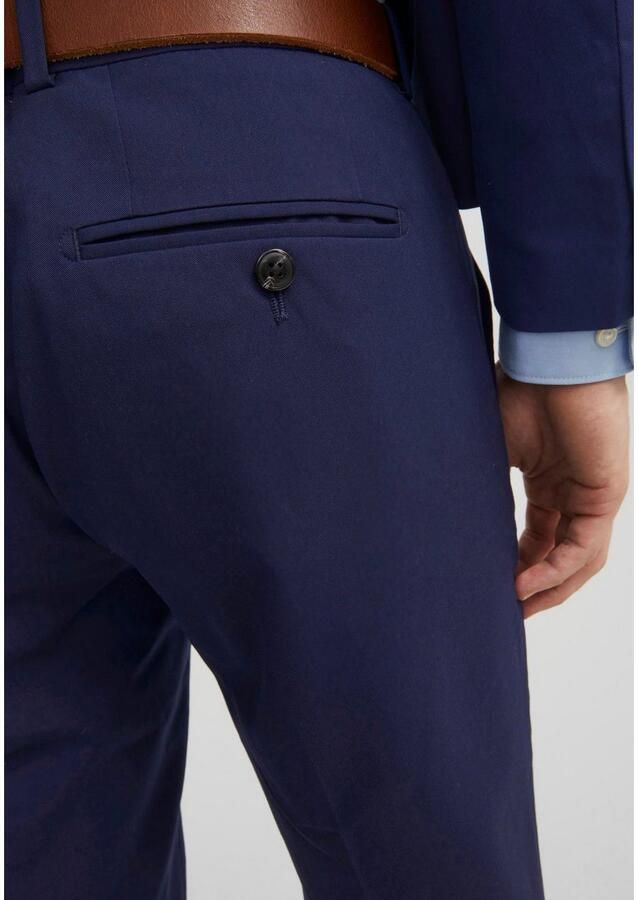Jack & jones Franco Slim Fit Pantalon met Zakken en Riemlussen Blue Heren
