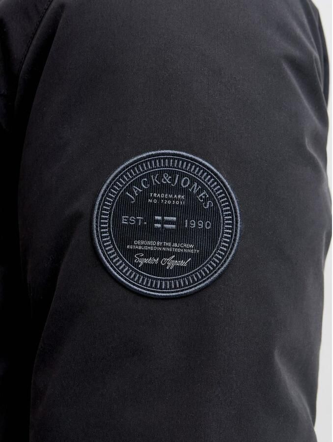 Jack & jones Parka met klepzakken en capuchon met imitatiebont