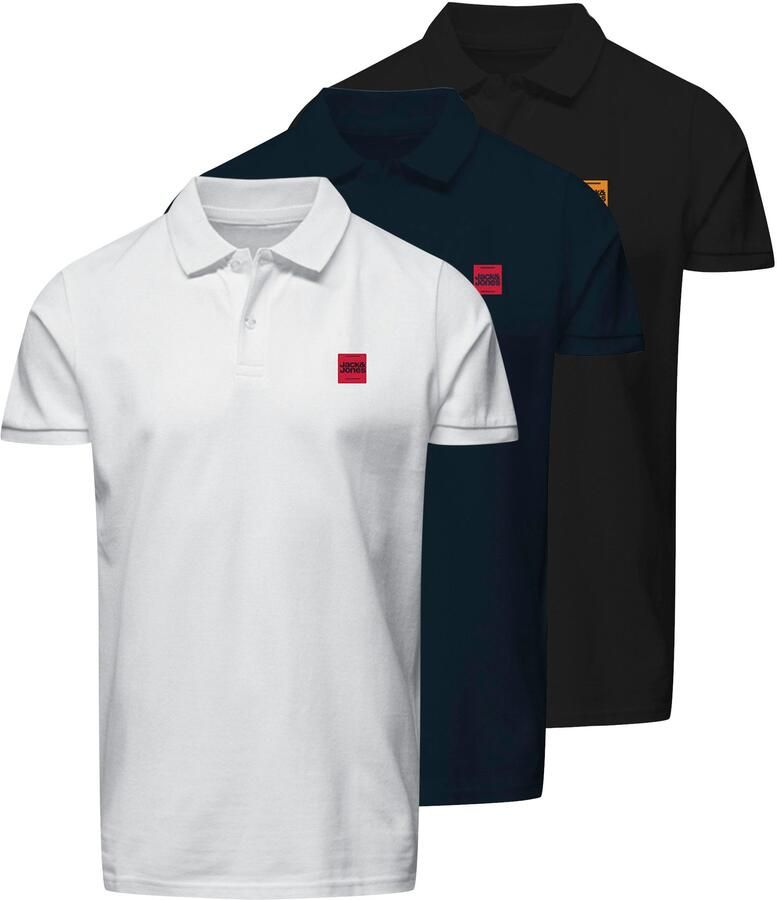 Jack & Jones Poloshirt JJBRANDY POLO SS 3PK MP (set 3-delig) - Foto 3