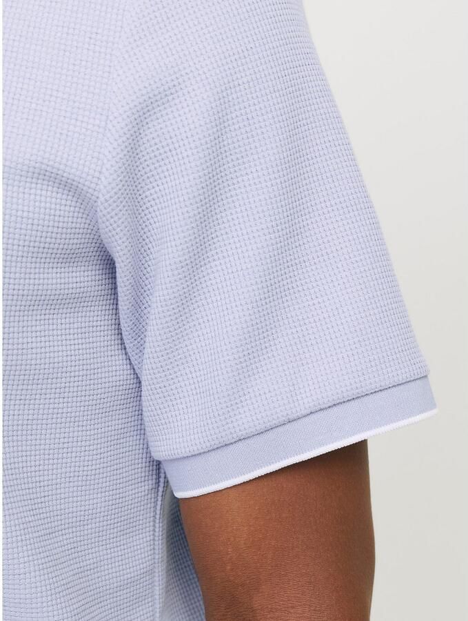 JACK & JONES ESSENTIALS regular polo met textuur lavendel - Foto 5
