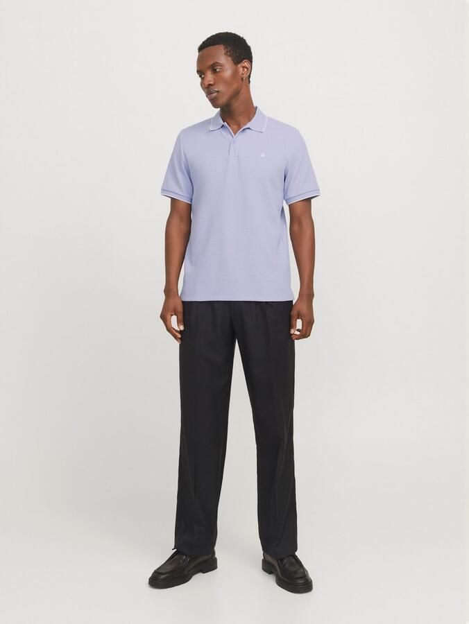 JACK & JONES ESSENTIALS regular polo met textuur lavendel - Foto 8