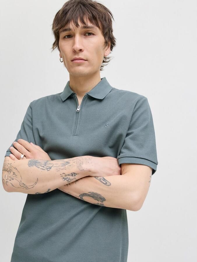 Jack & Jones Poloshirt JJEAUSTIN ZIP POLO SS NOOS - Foto 4