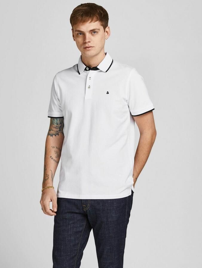 Jack & Jones Poloshirt JJEPAULOS in duopack met logoborduring en comfort effen met kleuraccent modieus smal katoen polokraag (2-delig Set van 2) - Foto 6