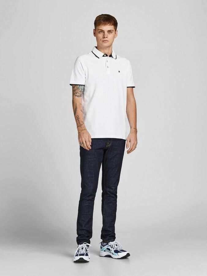 Jack & Jones Poloshirt JJEPAULOS in duopack met logoborduring en comfort effen met kleuraccent modieus smal katoen polokraag (2-delig Set van 2) - Foto 7