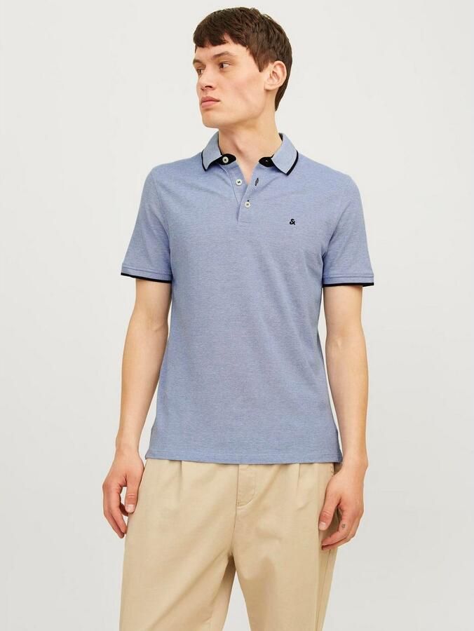 Jack & Jones Poloshirt JJEPAULOS in duopack met logoborduring en comfort effen met kleuraccent modieus smal katoen polokraag (2-delig Set van 2) - Foto 9