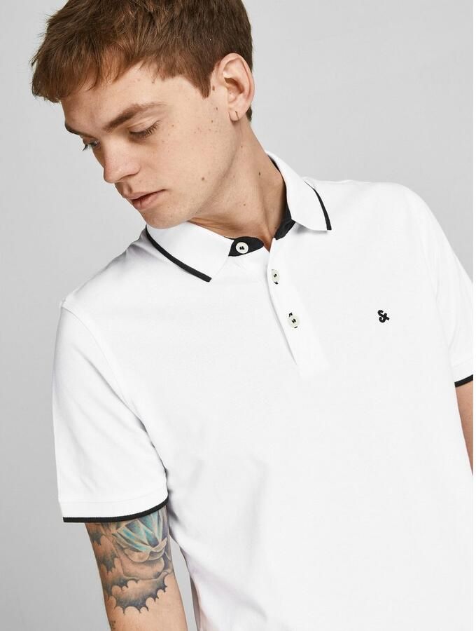 Jack & Jones Poloshirt JJEPAULOS in duopack met logoborduring en comfort effen met kleuraccent modieus smal katoen polokraag (2-delig Set van 2) - Foto 5