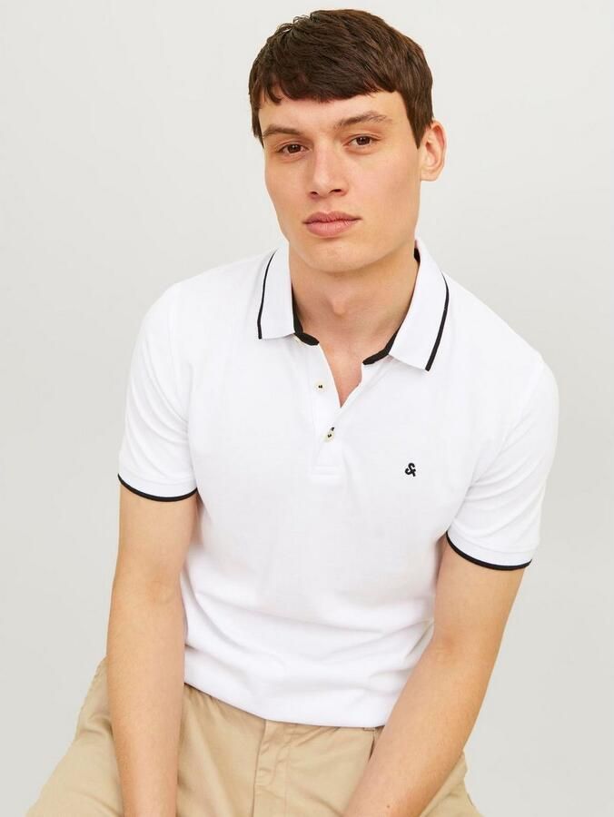 Jack & Jones Poloshirt JJEPAULOS in duopack met logoborduring en comfort effen met kleuraccent modieus smal katoen polokraag (2-delig Set van 2) - Foto 11