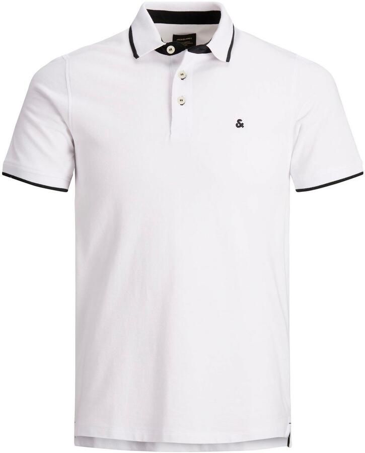 Jack & Jones Poloshirt JJEPAULOS in duopack met logoborduring en comfort effen met kleuraccent modieus smal katoen polokraag (2-delig Set van 2)