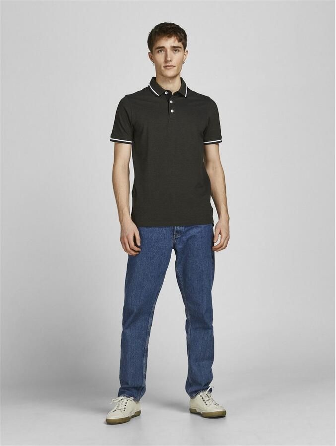 Jack & Jones Poloshirt JJEPAULOS in duopack met logoborduring en comfort effen met kleuraccent modieus smal katoen polokraag (2-delig Set van 2) - Foto 4