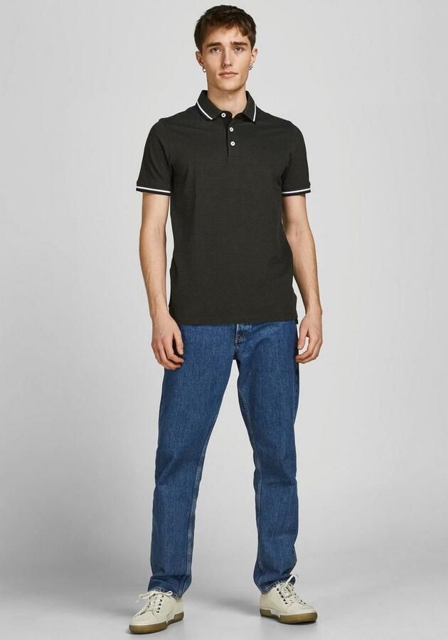 Jack & Jones Poloshirt JJEPAULOS in duopack met logoborduring en comfort effen met kleuraccent modieus smal katoen polokraag (2-delig Set van 2) - Foto 10
