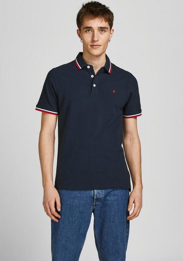 Jack & Jones Poloshirt JJEPAULOS in duopack met logoborduring en comfort effen met kleuraccent modieus smal katoen polokraag (2-delig Set van 2) - Foto 11