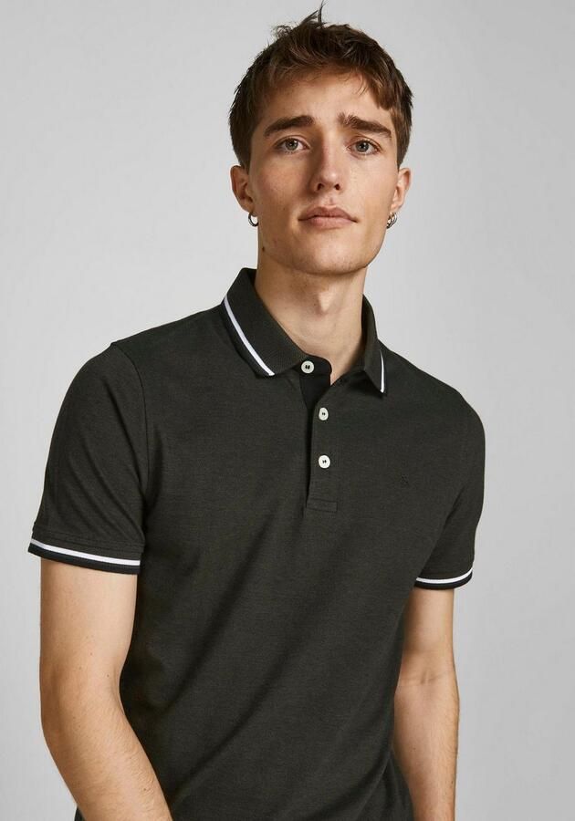 Jack & Jones Poloshirt JJEPAULOS in duopack met logoborduring en comfort effen met kleuraccent modieus smal katoen polokraag (2-delig Set van 2) - Foto 12