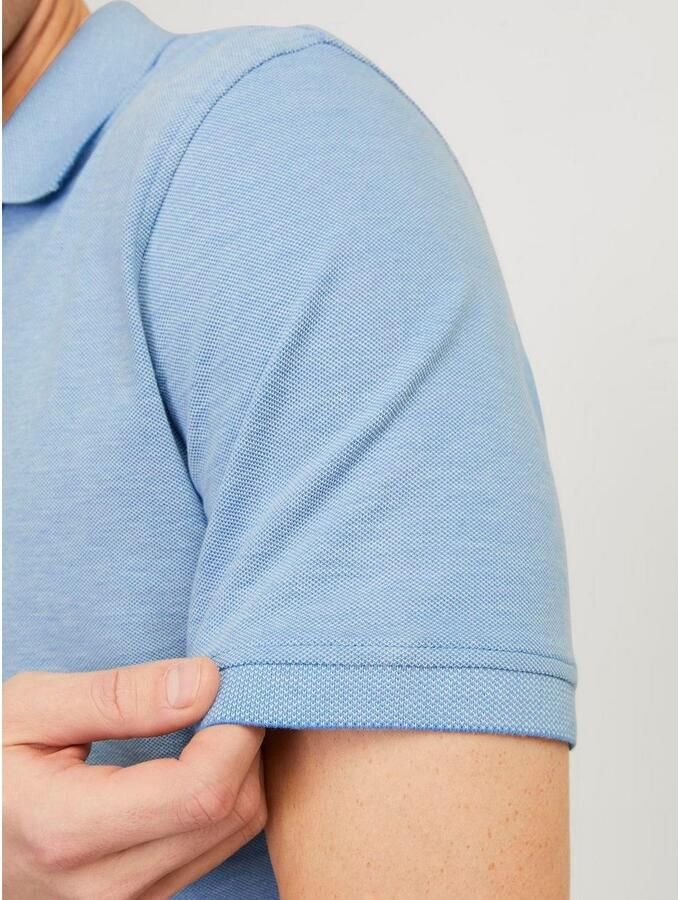 JACK & JONES ESSENTIALS slim fit polo JJEPAULOS blauw - Foto 3