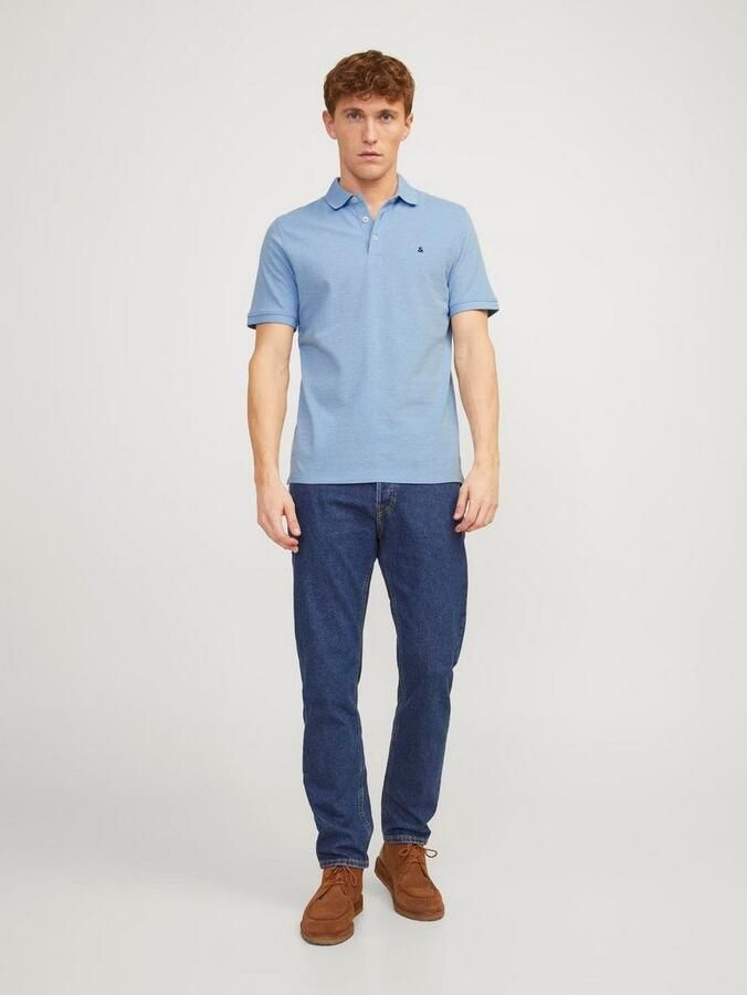 JACK & JONES ESSENTIALS slim fit polo JJEPAULOS blauw - Foto 5