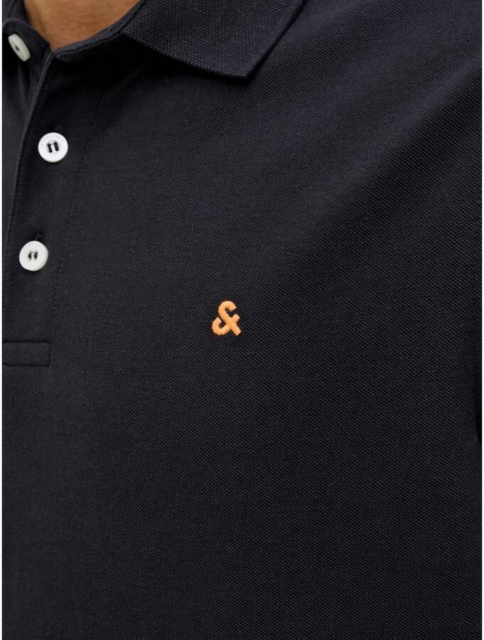JACK & JONES ESSENTIALS slim fit polo JJEPAULOS zwart - Foto 2