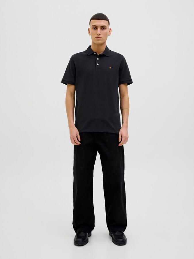 JACK & JONES ESSENTIALS slim fit polo JJEPAULOS zwart - Foto 5
