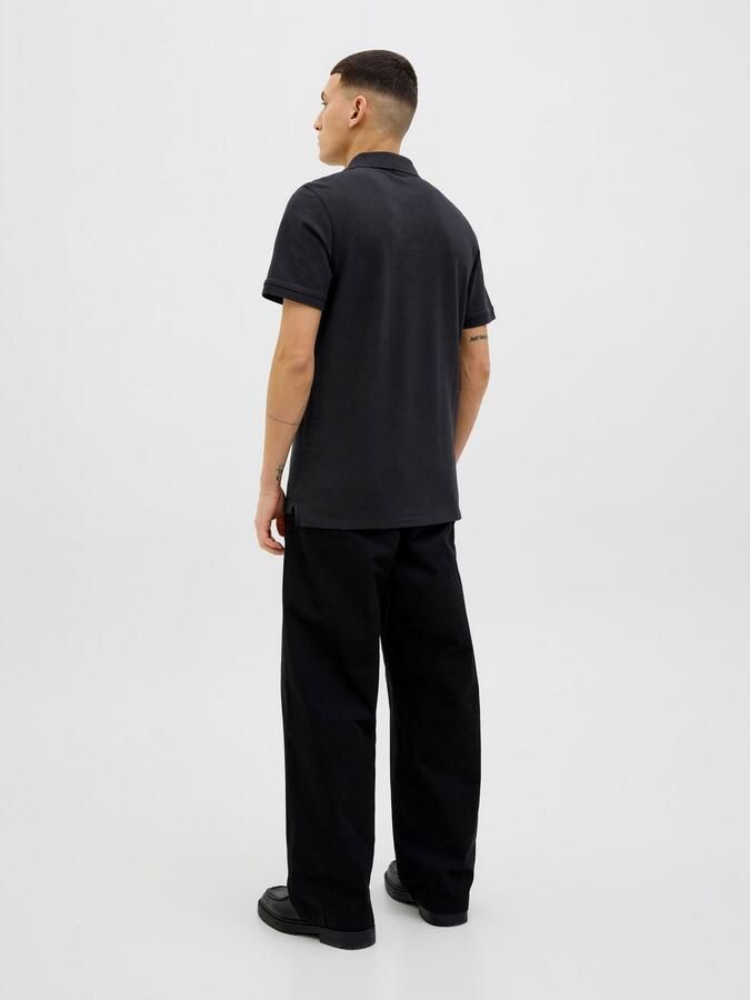 JACK & JONES ESSENTIALS slim fit polo JJEPAULOS zwart - Foto 6