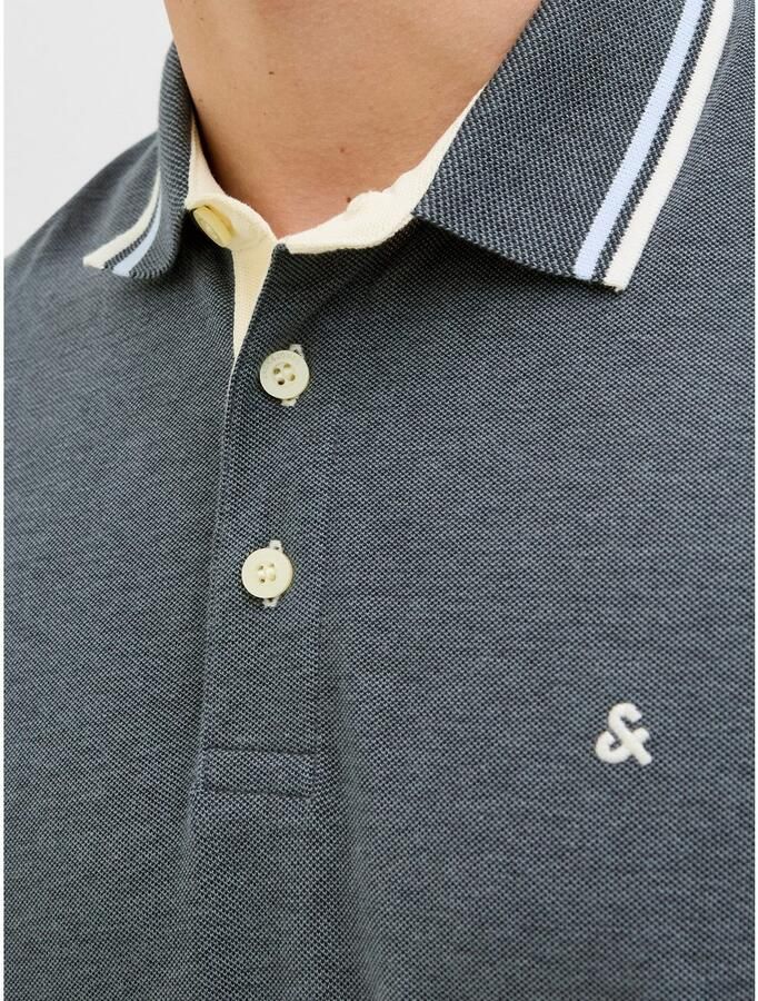 JACK & JONES ESSENTIALS slim fit polo JJEPAULOS grijs - Foto 2