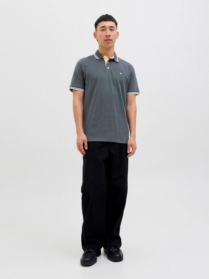 JACK & JONES ESSENTIALS slim fit polo JJEPAULOS grijs - Foto 5