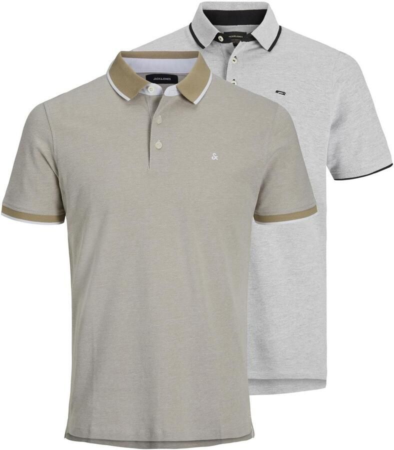 Jack & Jones Poloshirt JJEPAULOS Slim Fit sportief-elegant met borduursel en knoopsluiting (set 2-delig) - Foto 9