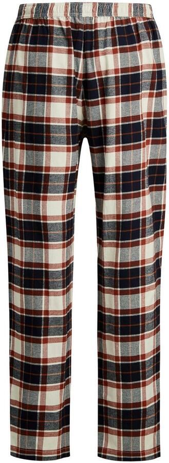 JACK & JONES geruite pyjamabroek JACRIMON ecru donkerblauw rood - Foto 6